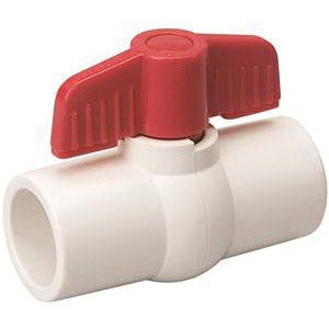 B &amp; K ProLine Series 107-123 Ball Valve, 1/2 in Connection, Slip, 100 psi Pressure, Quarter-Turn Actuator, CPCV Body