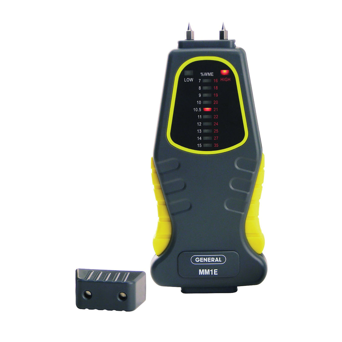 GENERAL MM1E Moisture Meter, 7 to 15% WME Low, 16 to 35% WME High, 0.1 % Accuracy, LED Display