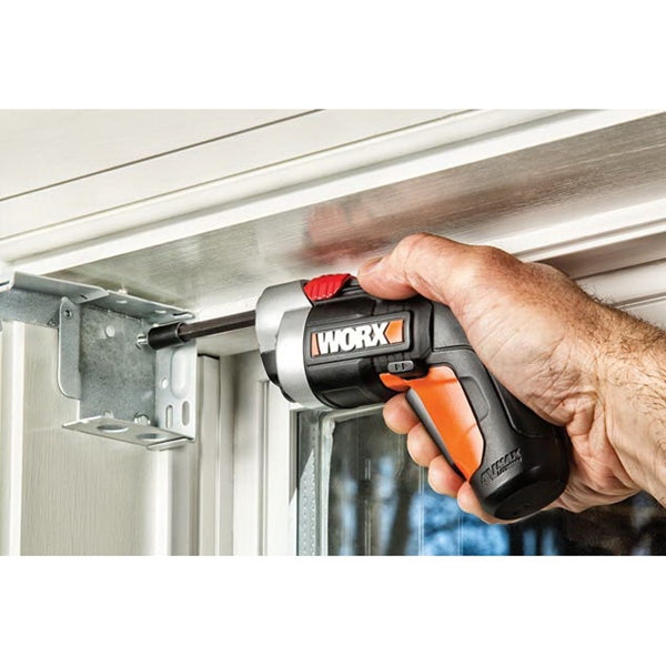 WORX WX252L XTD Xtended Reach Driver, Tool Only, 4 V, 1.5 Ah, 1/4 in Chuck, Hex Chuck