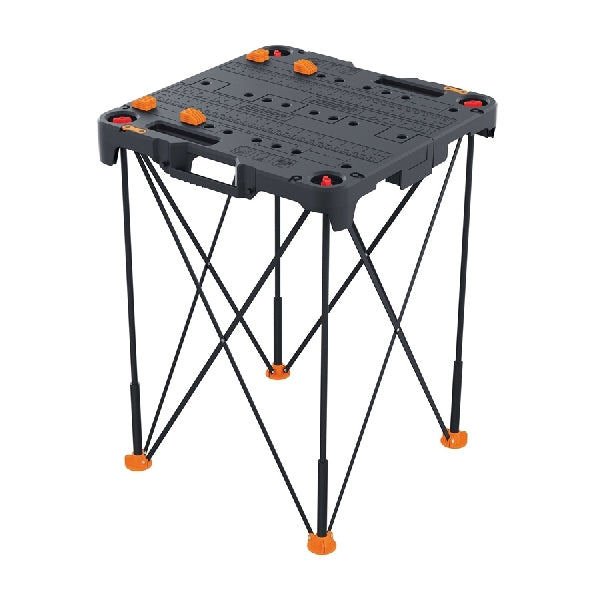 WORX WX066 Portable Work Table, 32 in OAH, 300 lb Capacity, Black, Plastic Tabletop