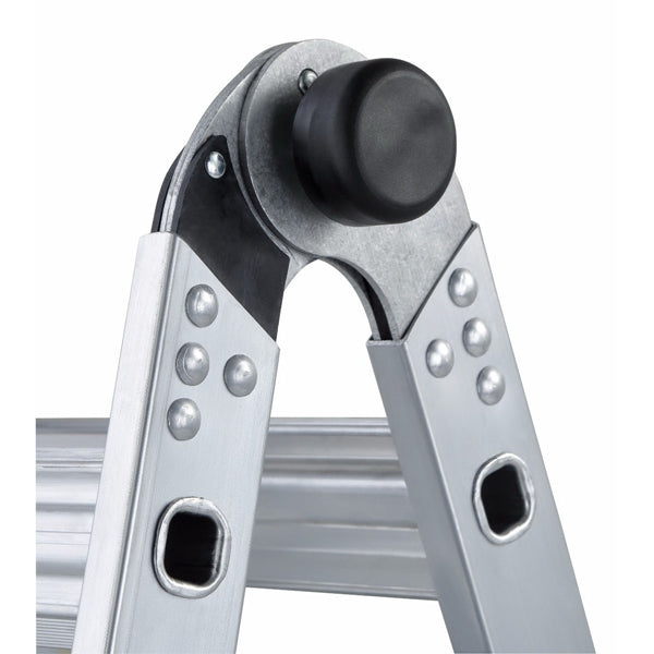 Louisville L-2098-17 Multi-Purpose Ladder, 9 to 15 ft Max Reach H, 16-Step, Type IA Duty Rating, Aluminum