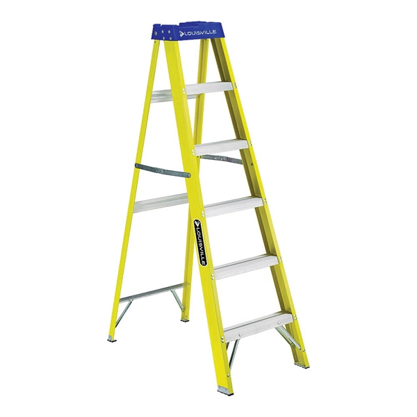 Louisville FS2005 Step Ladder, 5 ft H, Type I Duty Rating, Fiberglass, 250 lb