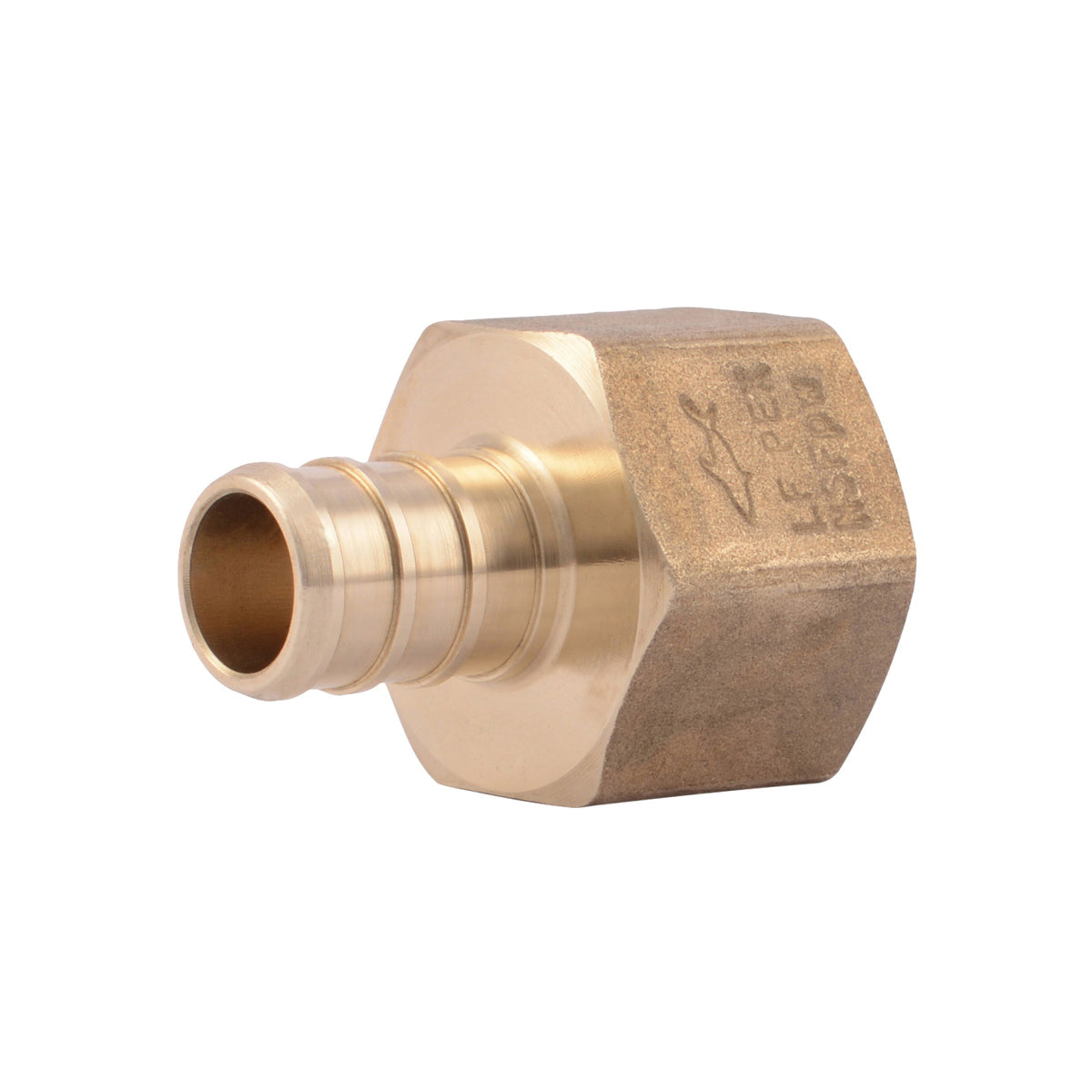 SharkBite UC072LFA Hose to Pipe Adapter, 1/2 in, PEX Barb x FNPT, DZR Brass, 200 psi Pressure