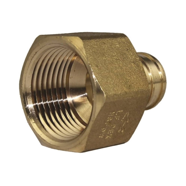 SharkBite UC088LFA Hose to Pipe Adapter, 3/4 in, PEX Barb x FNPT, DZR Brass, 200 psi Pressure