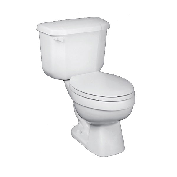 PEERLESS POTTERY John-In-A-Box 7668JB-1-00 Flush Toilet, Elongated Bowl, 1.6 gpf Flush, 12 in Rough-In, White