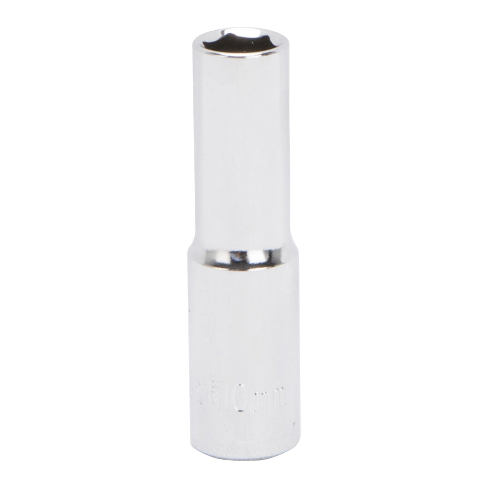 Vulcan MT6500664 Drive Socket, 10 mm Socket, 3/8 in Drive, 6-Point, Chrome Vanadium Steel, Chrome