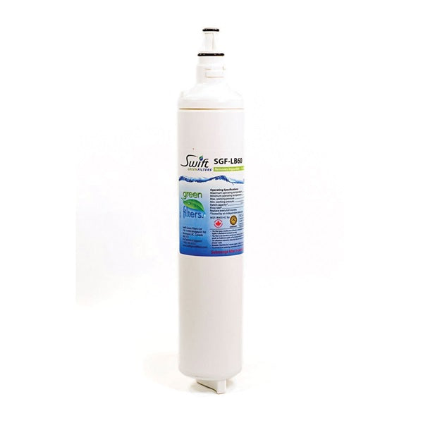 SWIFT GREEN FILTERS SGF-LB60 Refrigerator Water Filter, 0.5 gpm, 0.5 um Filter, Coconut Shell Carbon Block Filter Media