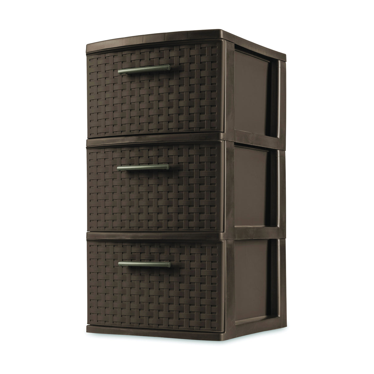 Sterilite 26306P02 Weave Tower, 3-Drawer, Plastic, 12-5/8 in OAW, 15 in OAH, 24 in OAD