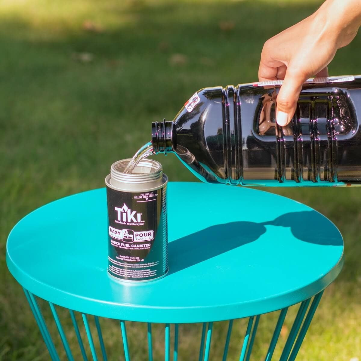 TIKI 1312127 Torch Canister, Metal, Black