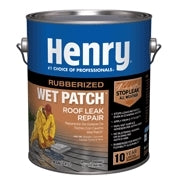 Henry Wet Patch 208 Series HE208R042 Roof Cement, Black, Liquid, 1 gal Can