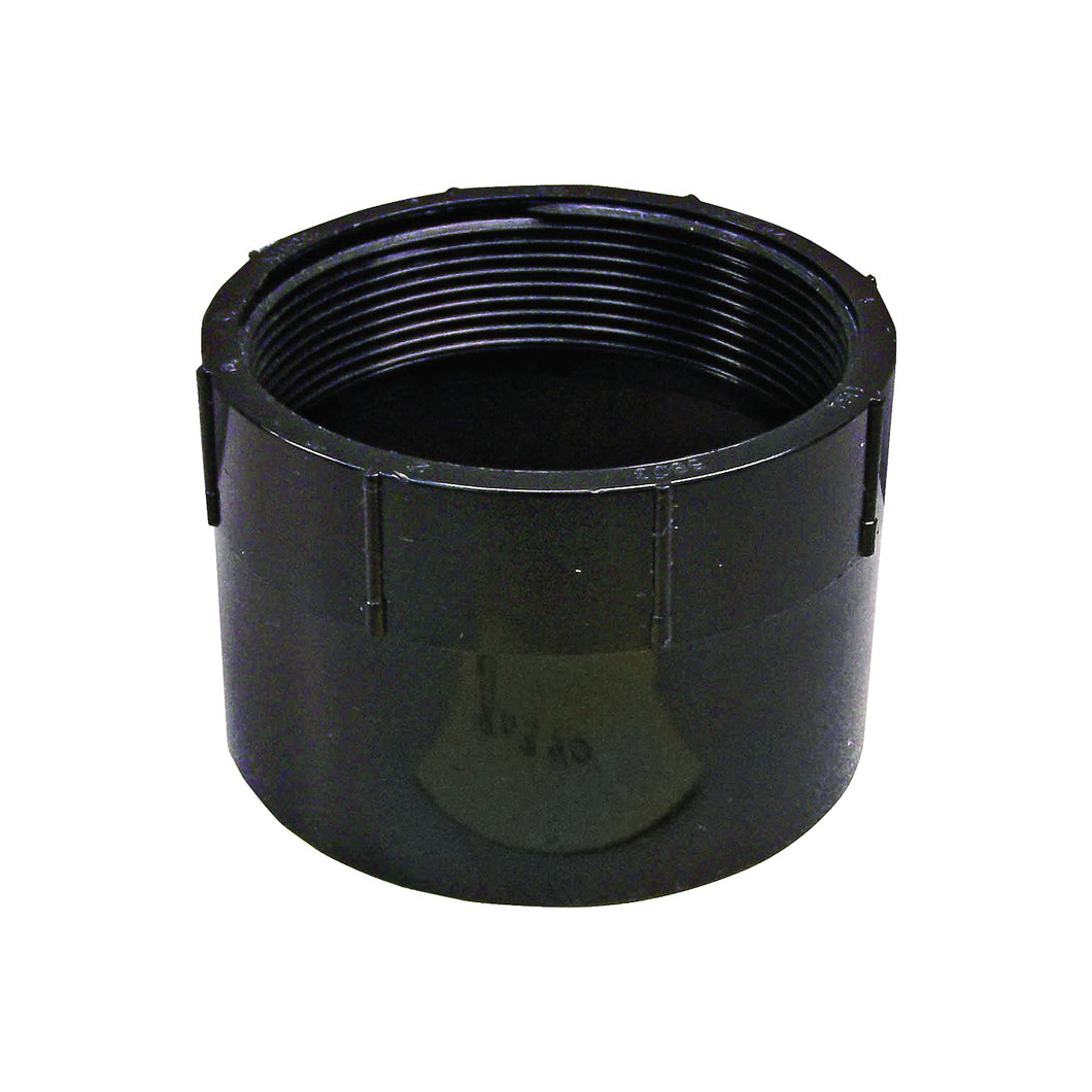 GENOVA 800 Series 80340 Pipe Adapter, 4 in, Hub x FIP, ABS, SCH 40 Schedule