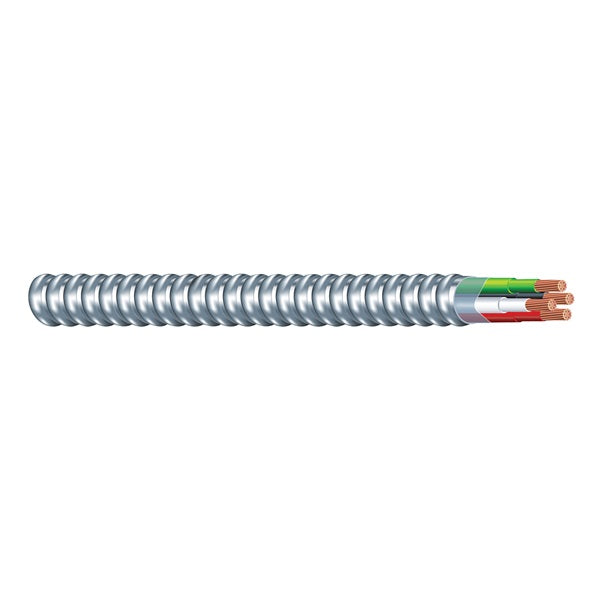 Southwire Armorlite 68583423 Armored Cable, 12 AWG Cable, 3 -Conductor, Copper Conductor, PVC Insulation