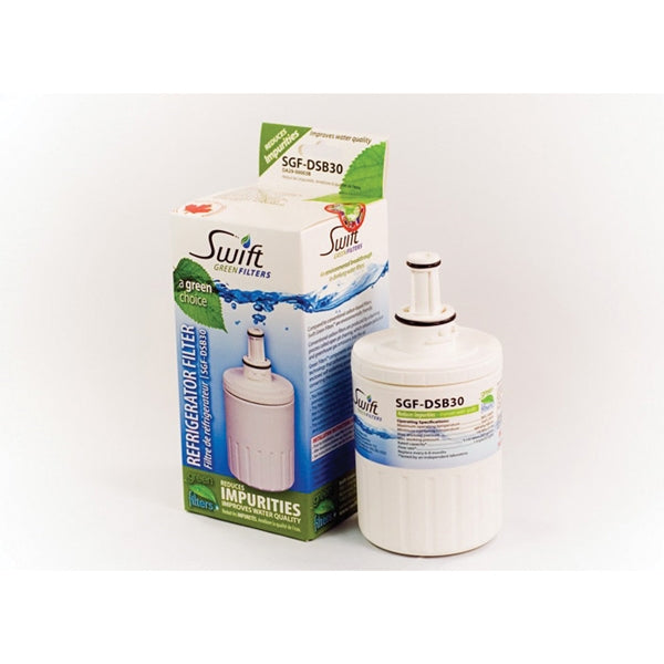 SWIFT GREEN FILTERS SGF-DSB30 Refrigerator Water Filter, 0.5 gpm, Coconut Shell Carbon Block Filter Media