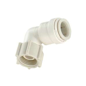WATTS 3520-0808/P-436 Swivel Pipe Elbow, 3/8 x 1/2 in, 90 deg Angle, Plastic, Off-White, 100 psi Pressure