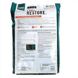 Safer 9333 Lawn Restore Fertilizer, 25 lb Bag, Granular, 10-0-6 N-P-K Ratio