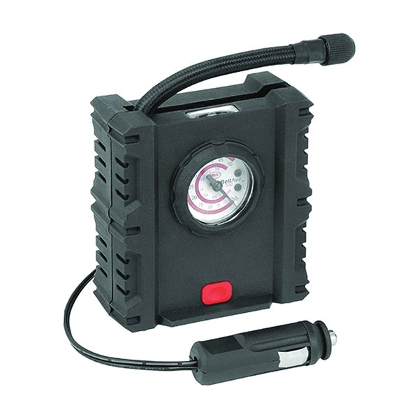 GENUINE VICTOR 500 22-1-30500-8 Tire Inflator, 12 V, 1 to 50 psi Pressure, Dial Gauge, ABS, Black/Red