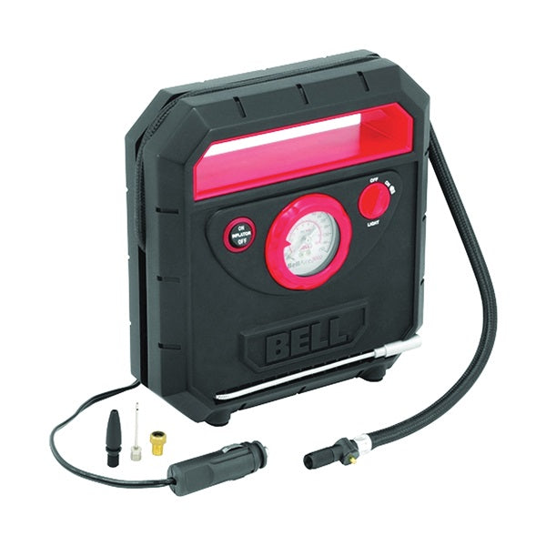 GENUINE VICTOR 3000 22-1-33000-8 Tire Inflator, 12 V, 1 to 150 psi Pressure, Dial Gauge, ABS, Black/Red