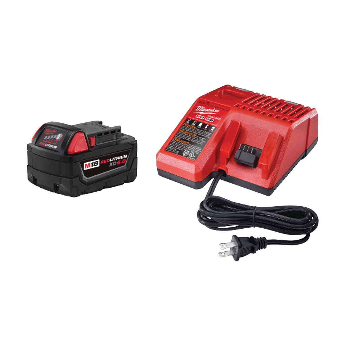 Milwaukee 48-59-1850 Battery Starter Kit, 18 V Battery, 5 Ah