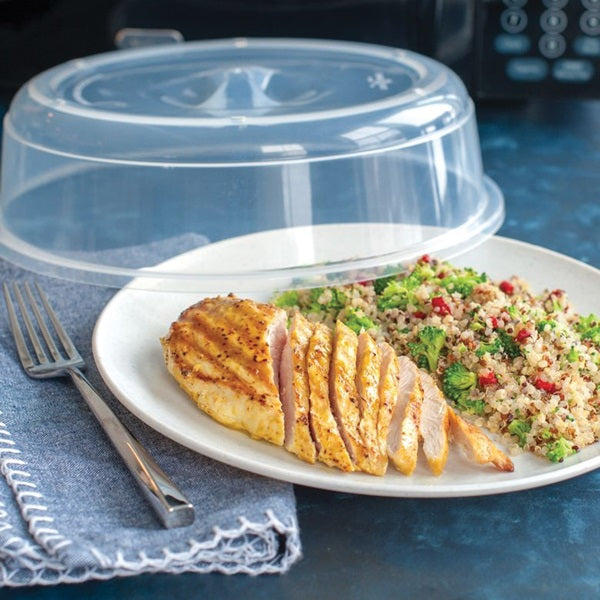 NORDIC WARE 65000 Spatter Cover, 10.13 in Dia, Plastic Screen, White