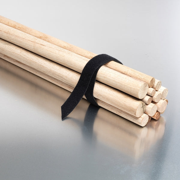 VELCRO Brand One Wrap 90340 Fastener, 3/4 in W, 12 ft L, Nylon/Polypropylene, Black