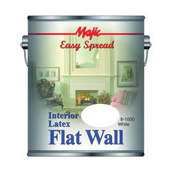 Majic Paints 8-1000-1 Interior Paint, Flat, White, 1 gal, Pail, Latex Base