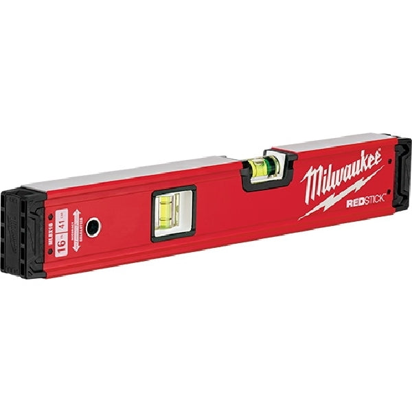 Milwaukee REDSTICK Series MLBX59 Beam Box Level, 59 in L, 3-Vial, Aluminum, Red