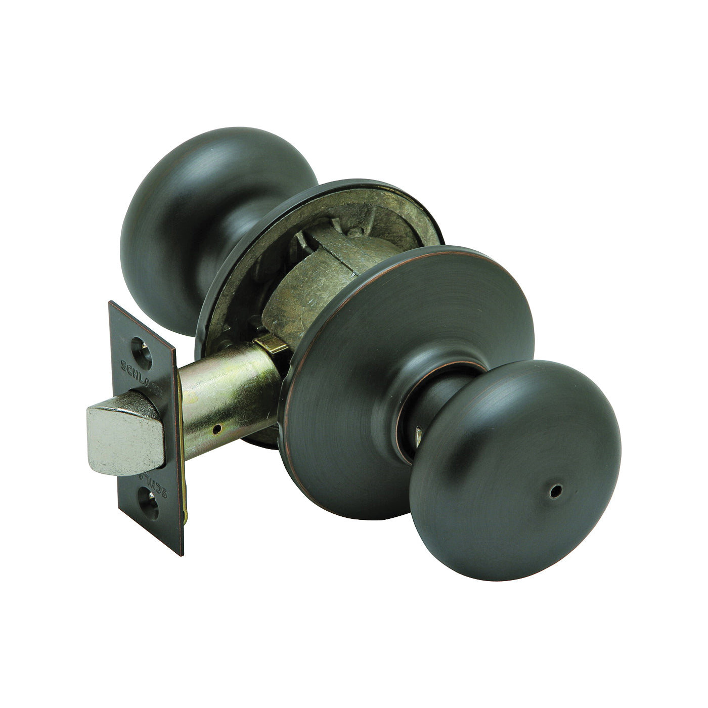 Schlage Plymouth Series F40VPLY716 Privacy Door Knob, Brass, Aged Bronze