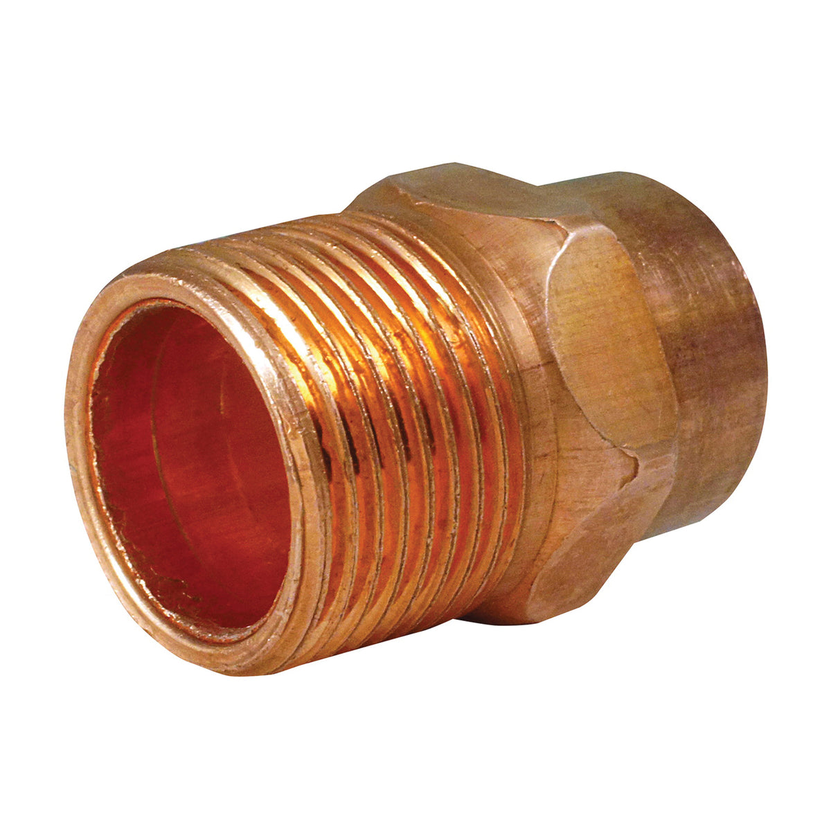 EPC 80310CP Pipe Adapter, 1/2 in, Sweat x MIP, Copper