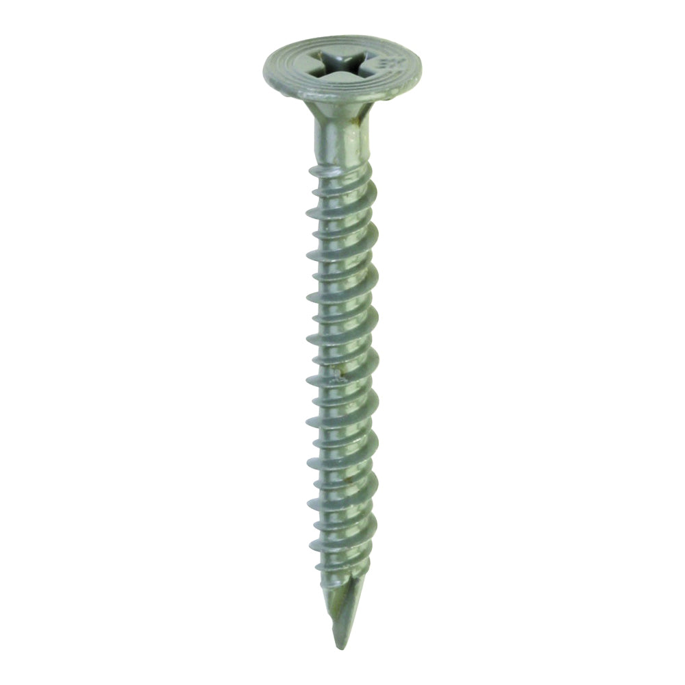 Rock-On 23310 Screw, #9 Thread, High-Low Thread, Flat Head, Phillips Drive, Type S Point, Climacoat