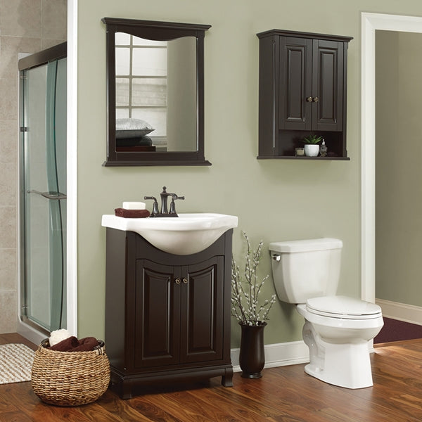 Foremost Palermo PAEW2229 Bathroom Cabinet, 27.5 lb, 2-Door, 2-Shelf, Wood, Espresso