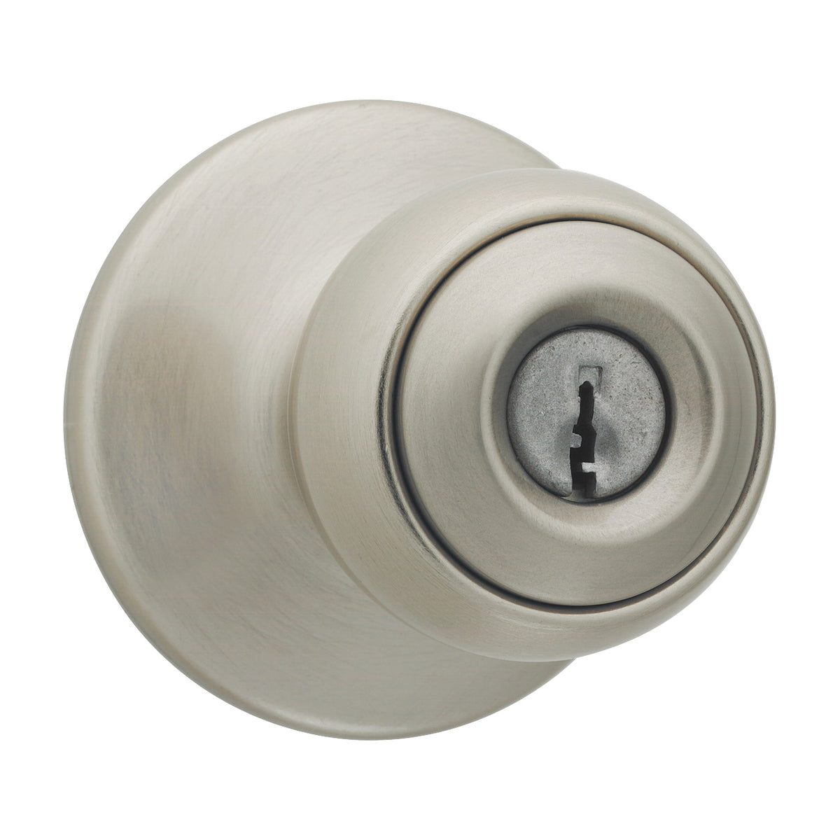 Kwikset 400P15RCLRCSK3BX Keyed Entry Knob, Satin Nickel