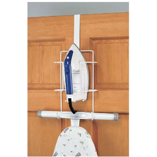 ClosetMaid 1216 Over-The-Door Ironing Station, Steel, White, 7-1/2 in W, 3-5/8 in D, 18-3/8 in H