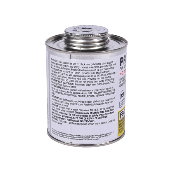 Oatey PRO DOPE 15427 Thread Sealant, 16 oz Can, Liquid, Paste, Gray