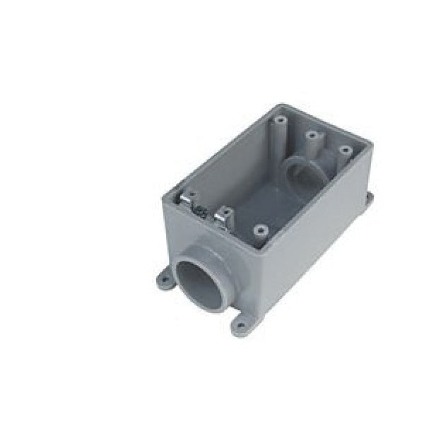 Carlon FSEB-075050 Combination Electrical Box, 1 -Gang, PVC, Gray, Ceiling, Wall Mounting