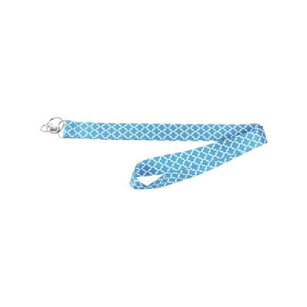 HY-KO 2GO Series LAN-117 Lanyard, 1 in W, Nylon, Blue, Clip End