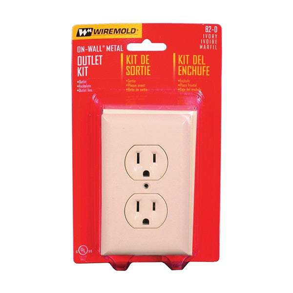 Wiremold B2D Duplex Switch, 15 A, Ivory