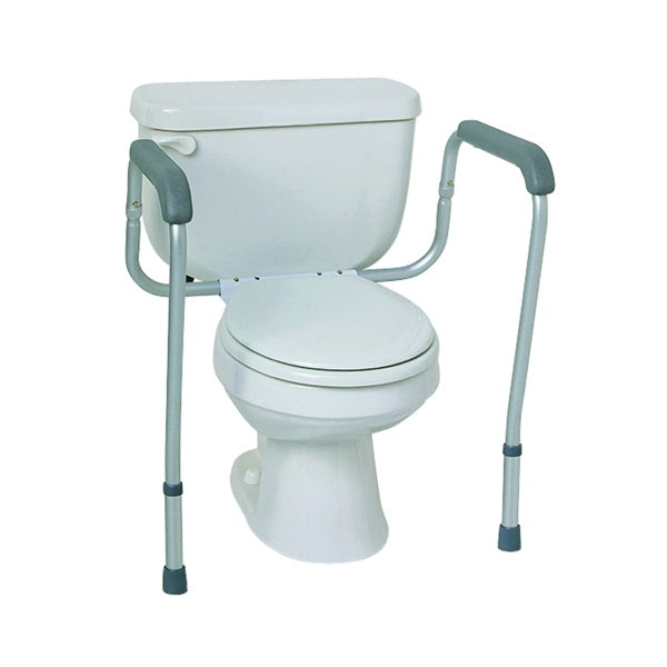 MEDLINE MDS86100RF Toilet Safety Rail, 250 lb, Aluminum, For: Universal Commode