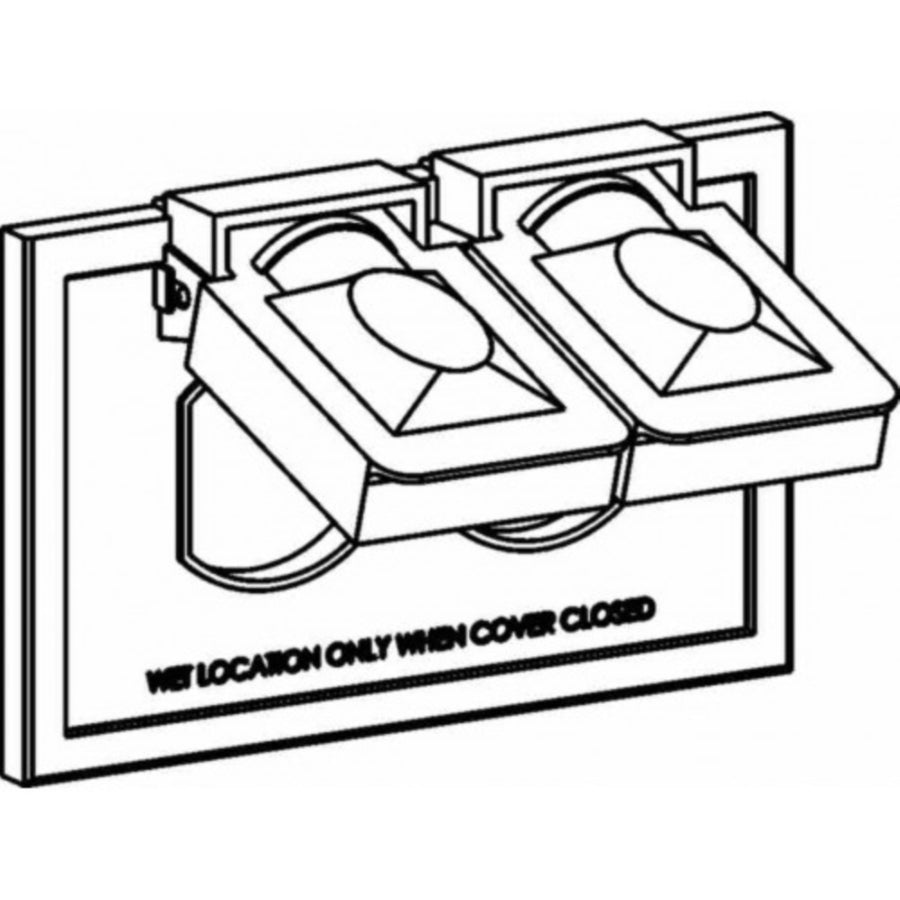 Orbit 1C-DH-BR Weatherproof Device Cover, 2-13/16 in L, 4-1/2 in W, Zinc, Bronze, Bronze
