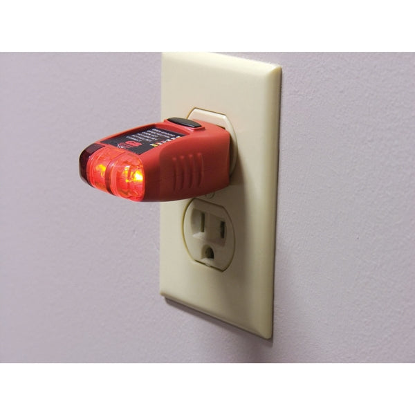 GB GFI-3501 Fault Receptacle Tester and Circuit Analyzer, Red