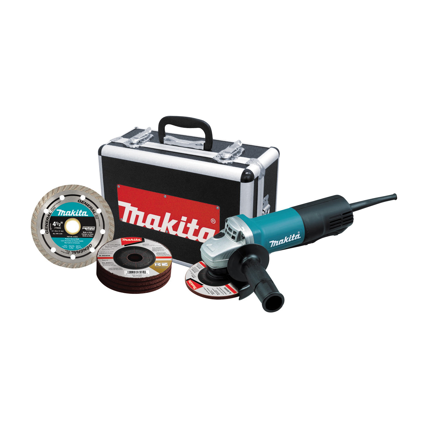 Makita 9557PBX1 Angle Grinder, 7.5 A, 3-1/2 in Dia Wheel, 11,000 rpm Speed