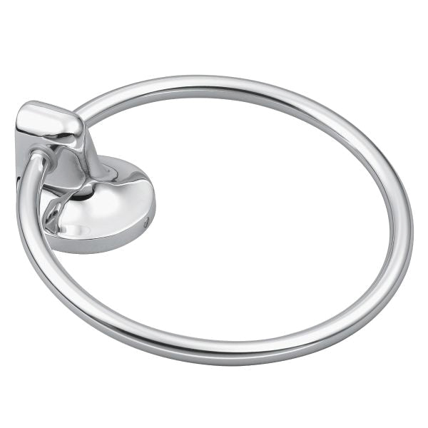 Moen Aspen Series 5886CH Towel Ring, 6.186 in Dia Ring, 22 lb, Zinc, Polished Chrome, Screw Mounting