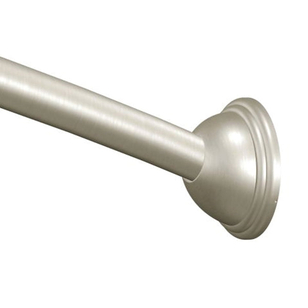Moen DN2160BN Shower Rod, 54 to 72 in L Adjustable, 1 in Dia Rod, Stainless Steel, Brushed Nickel