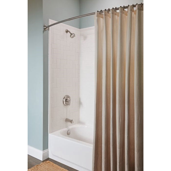 Moen DN2160BN Shower Rod, 54 to 72 in L Adjustable, 1 in Dia Rod, Stainless Steel, Brushed Nickel