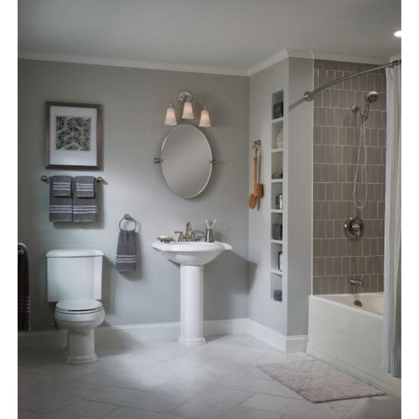 Moen Banbury Series Y2686BN Towel Ring, 6 in Dia Ring, 22 lb, Aluminum/Zinc, Brushed Nickel, Screw Mounting