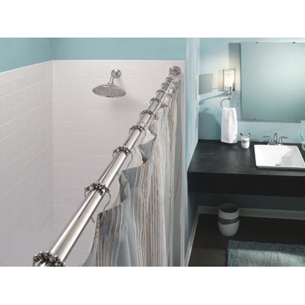 Moen TR1000CH Tension Rod, 44 to 72 in L Adjustable, 1 in Dia Rod, Stainless Steel, Chrome