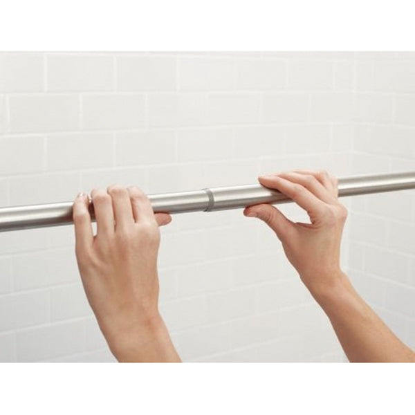 Moen TR1000BN Tension Rod, 44 to 72 in L Adjustable, 1 in Dia Rod, Stainless Steel, Brushed Nickel