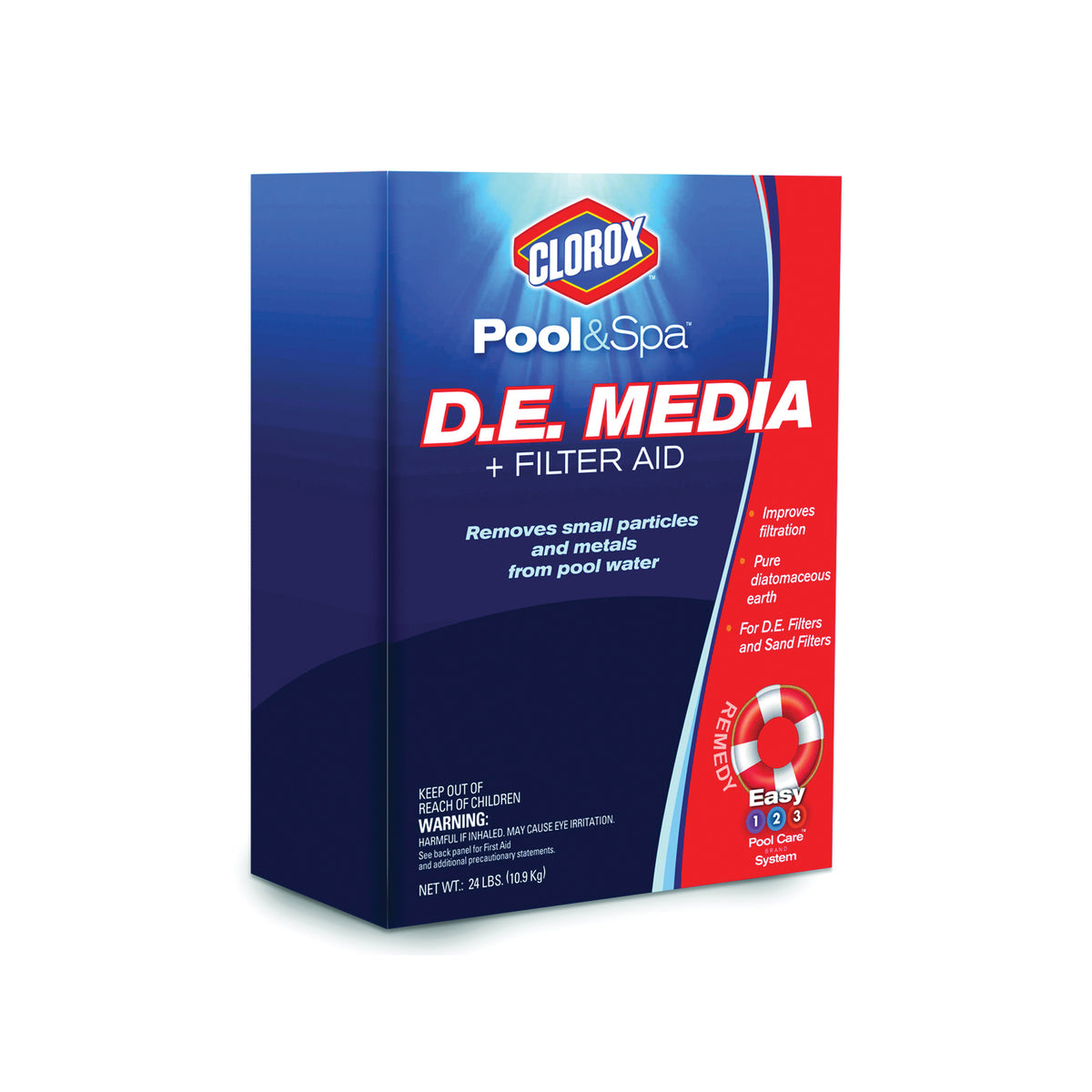 Clorox 50024CLX Filter Aid, Solid, 24 lb