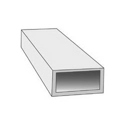 K &amp; S 8266 Decorative Metal Tube, Rectangular, 12 in L, 5/16 in W, 0.014 in Wall, Brass