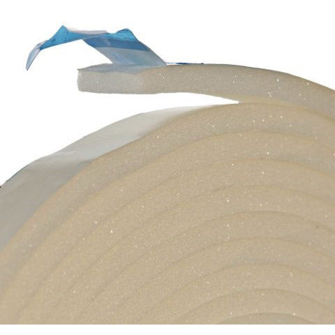 Frost King L344H Foam Tape, 1-1/2 in W, 17 ft L, 1/4 in Thick, Polyfoam, White