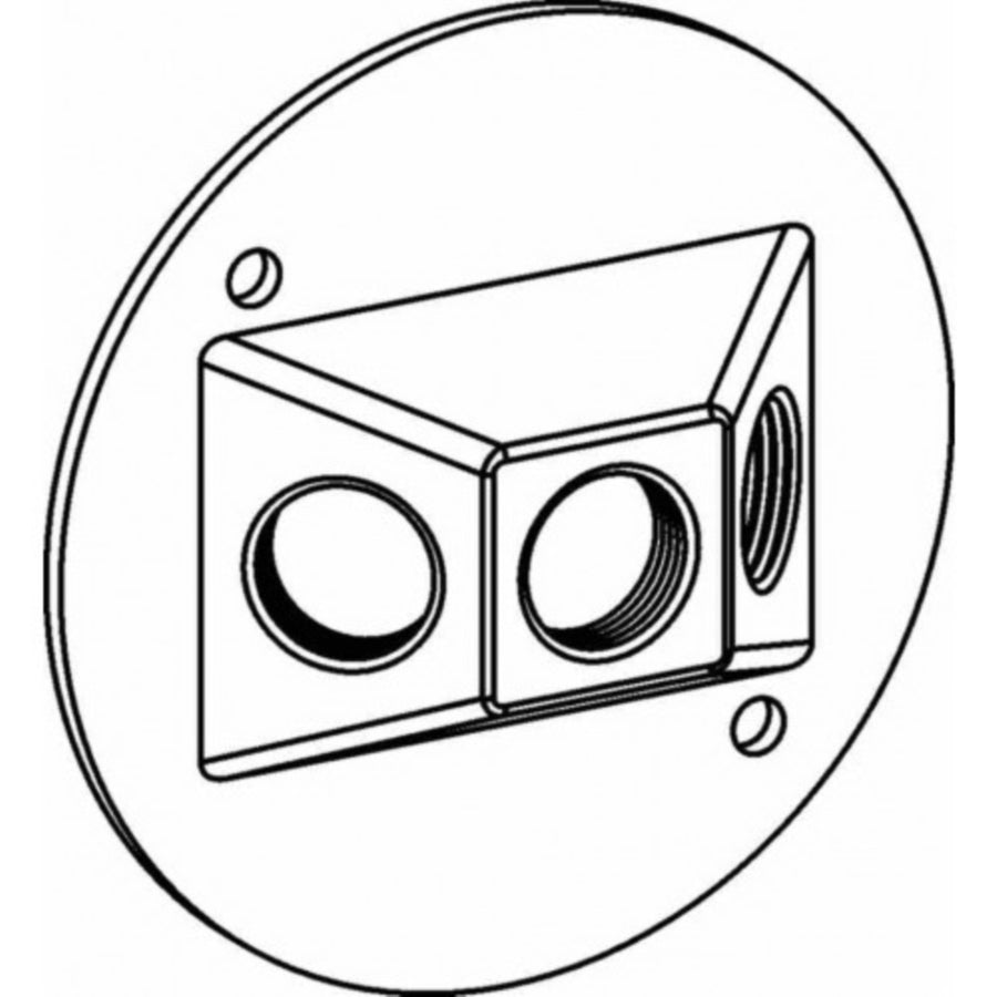 Orbit RC-3-W Round Cover, Weatherproof, Aluminum, White, Powder-Coated